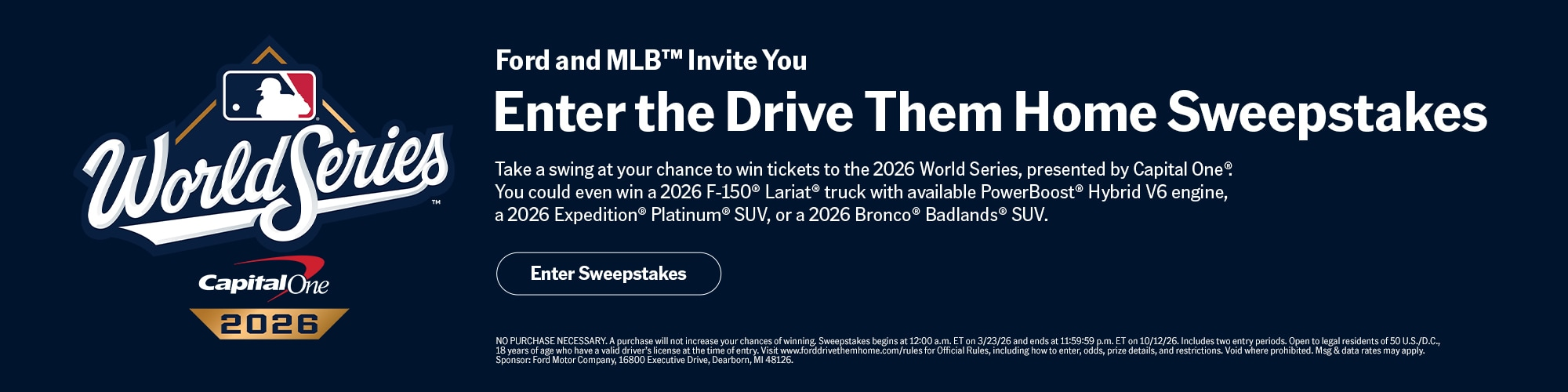 Enter the Drive Them Home Sweepstakesat Great Lakes Ford Lincoln of Muskegon in Muskegon